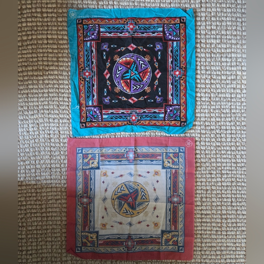 NWOT Vintage Wamcraft Aztec Bandanas